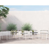 Chord White Aluminum Outdoor Dining Chair