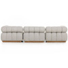 Roma Outdoor Faye Ash 3 Piece Sectional