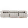 Roma Outdoor Faye Ash 3 Piece Sectional