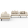 Yves Outdoor 4-Piece Sectional With Coffee Table