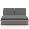 Leroy Weathered Grey Outdoor Double Chaise