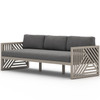 Avalon Weathered Grey Outdoor Sofa 87"