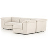 Jayce Fallon Linen 4 Piece Corner Sectional 111”