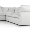 Stevie Anders Ivory 5-Piece Sectional With Ottoman