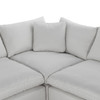 Stevie Anders Ivory 5-Piece Sectional With Ottoman