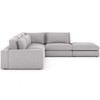 Bloor Union Grey 4-Piece Sectional With Ottoman LAF