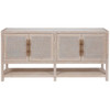 Tiki Coastal 4 Door Woven Cane Buffet Sideboard