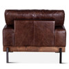 Loft Retro Industrial Cigar Brown Leather Club Chair 41"