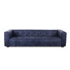 Loft Retro Italian Blue Leather Sofa 106"