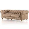 Conrad Chesterfield Sofa 96" -Heritage Taupe