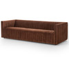 Augustine Surrey Auburn Channel Tufted Sofa 97"