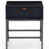 Trey Black Wash Poplar End Table