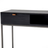 Trey Black Wash Poplar Console Table