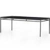 Trey Black Wash Poplar Dining Table 84"