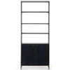 Trey Black Wash Poplar Modular Wide Bookcase