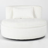 Krista Swivel Ivory Lounge Chair