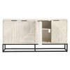 Finn Carved Solid Wood 4 Door Sideboard 72"