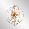 Cosmos Large Iron Chandelier