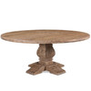 French Farmhouse Trestle Round Dining Table 72"