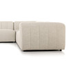 Gwen Channel Tufted Modular Faye Sand 5 PC Outdoor Corner Sectional