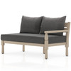 Waller Brown Teak Outdoor RAF Sofa 56"