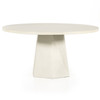 Bowman White Concrete Outdoor Dining Table