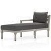 Waller Grey Teak Outdoor Chaise Laf Piece