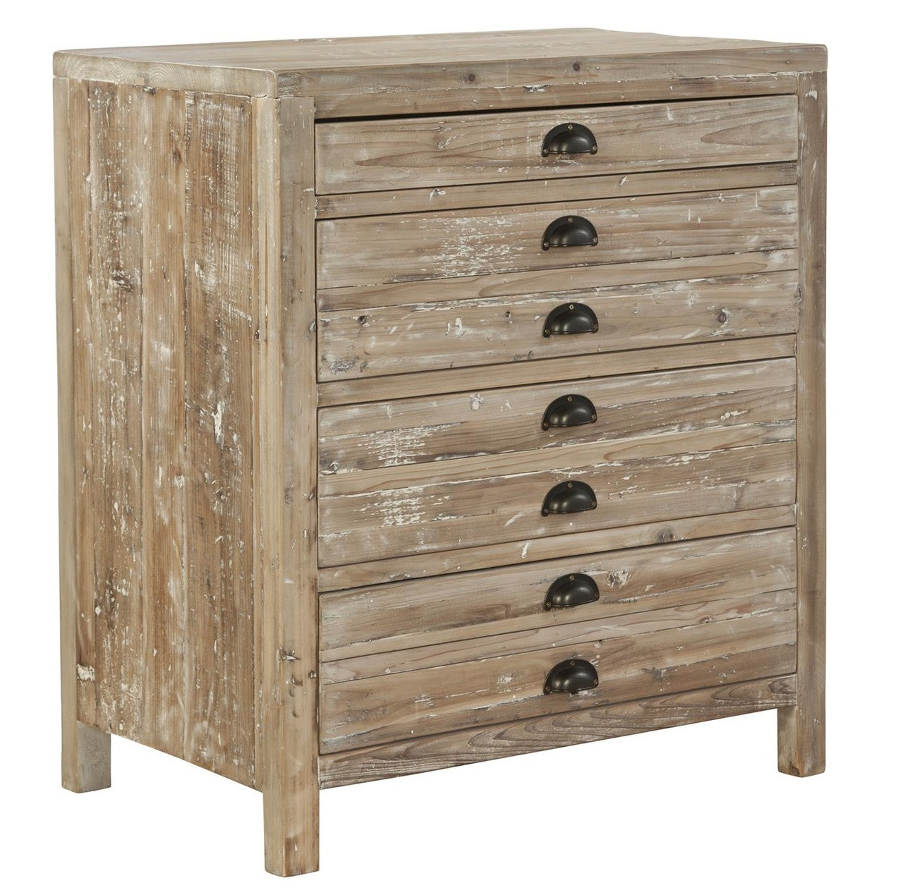 Apothecary Reclaimed Wood 4 Drawer Small Chest Zin Home