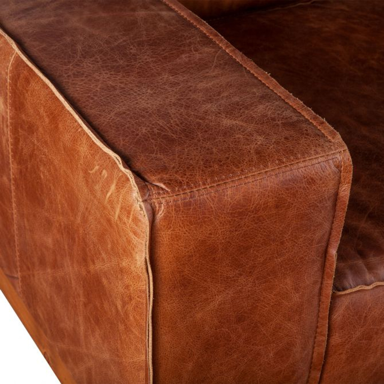 LOGOS LIFE ROLLINGCHAIR （BROWN） Loft Retro Industrial Cigar Brown Leather Club Chair 41
