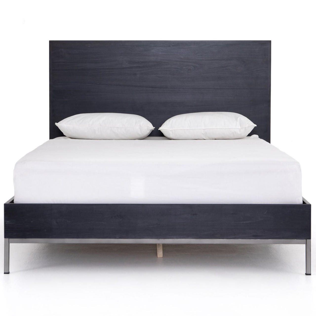 Trey Black Solid Wood Platform Bed | Zin Home
