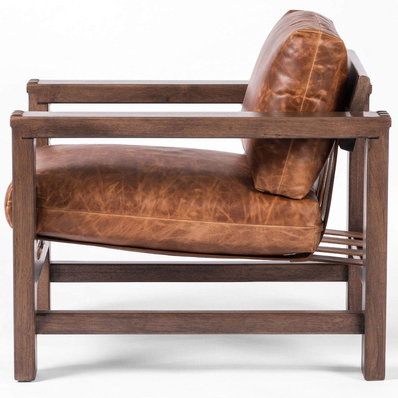 Colson Raleigh Chestnut Leather Chair Zin Home