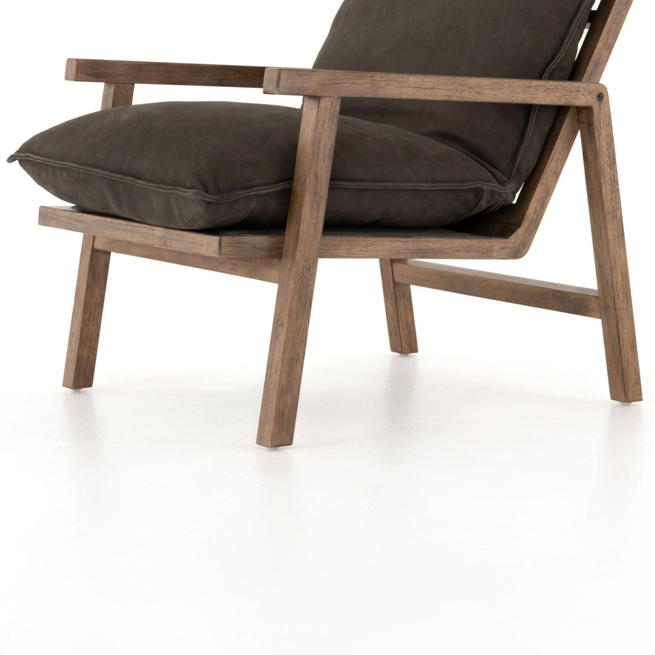 Orion Nubuck Charcoal Leather Chair | Zin Home