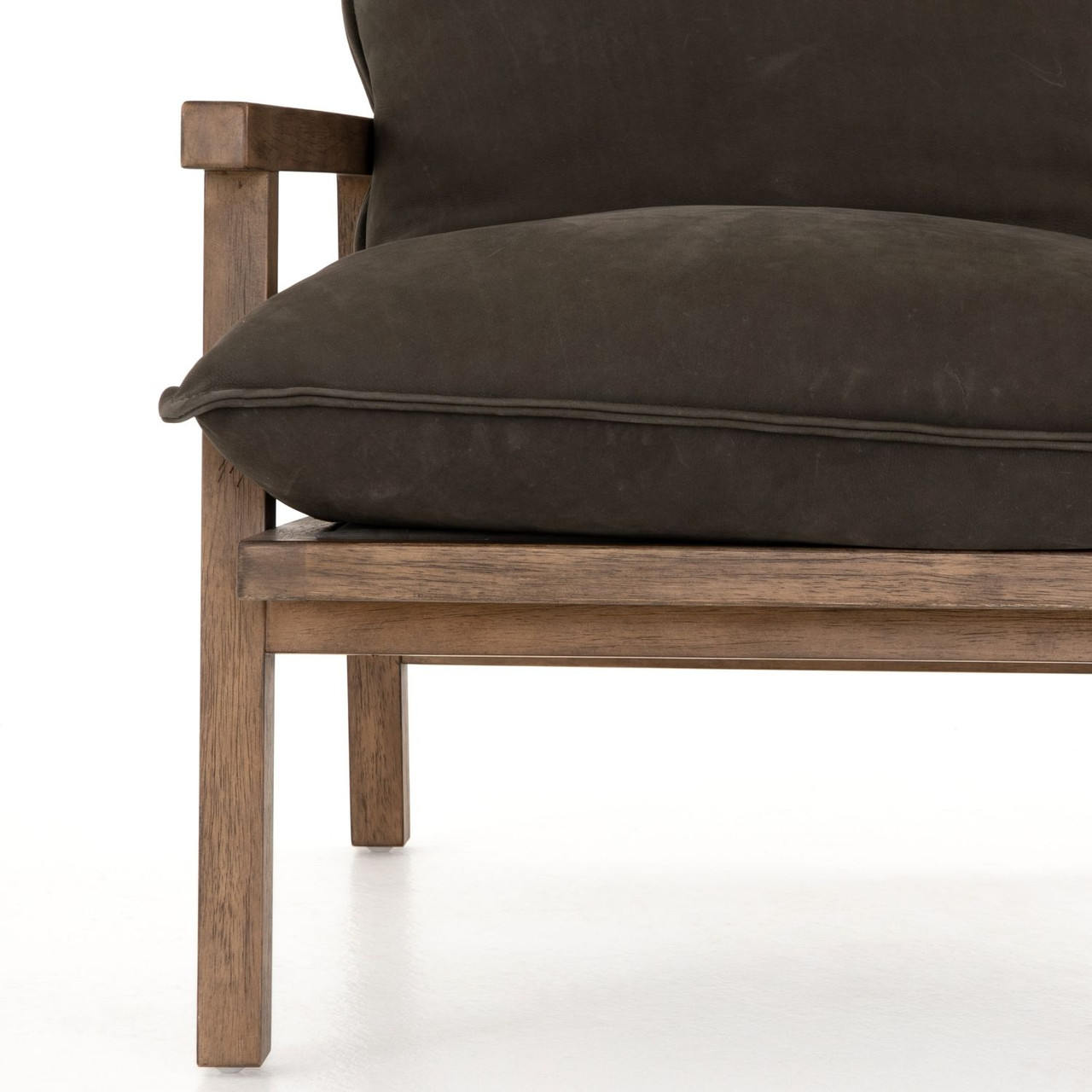 Orion Nubuck Charcoal Leather Chair | Zin Home