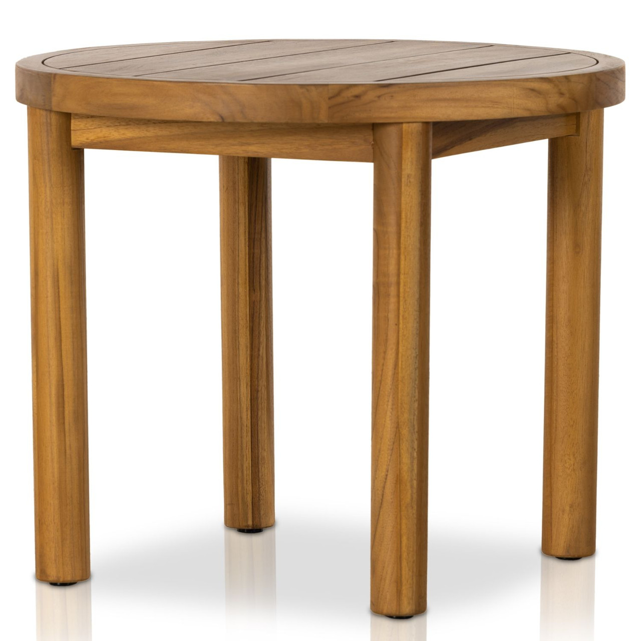 Messina Natural Teak Outdoor End Table Zin Home Four Hands