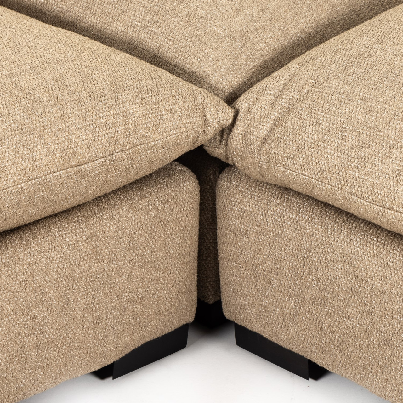 Grant Modern Heron Sand 3Piece Armless Corner Sectional Zin Home