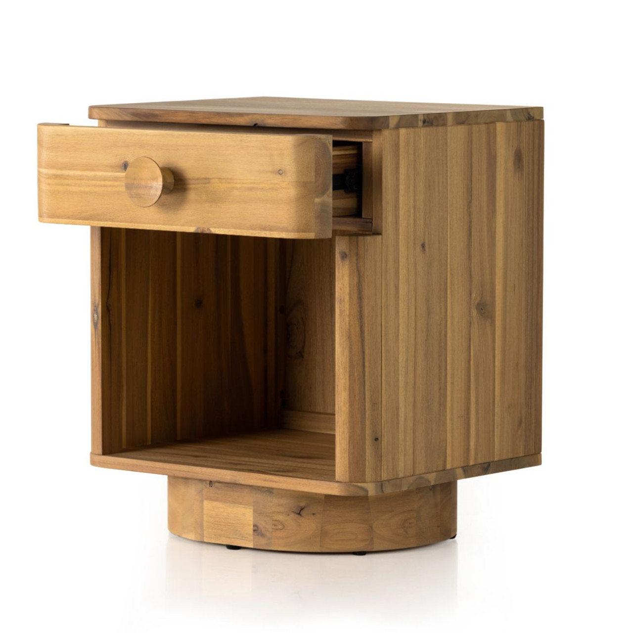 Mallory Solid Acacia Wood 1 Drawer Nightstand Zin Home