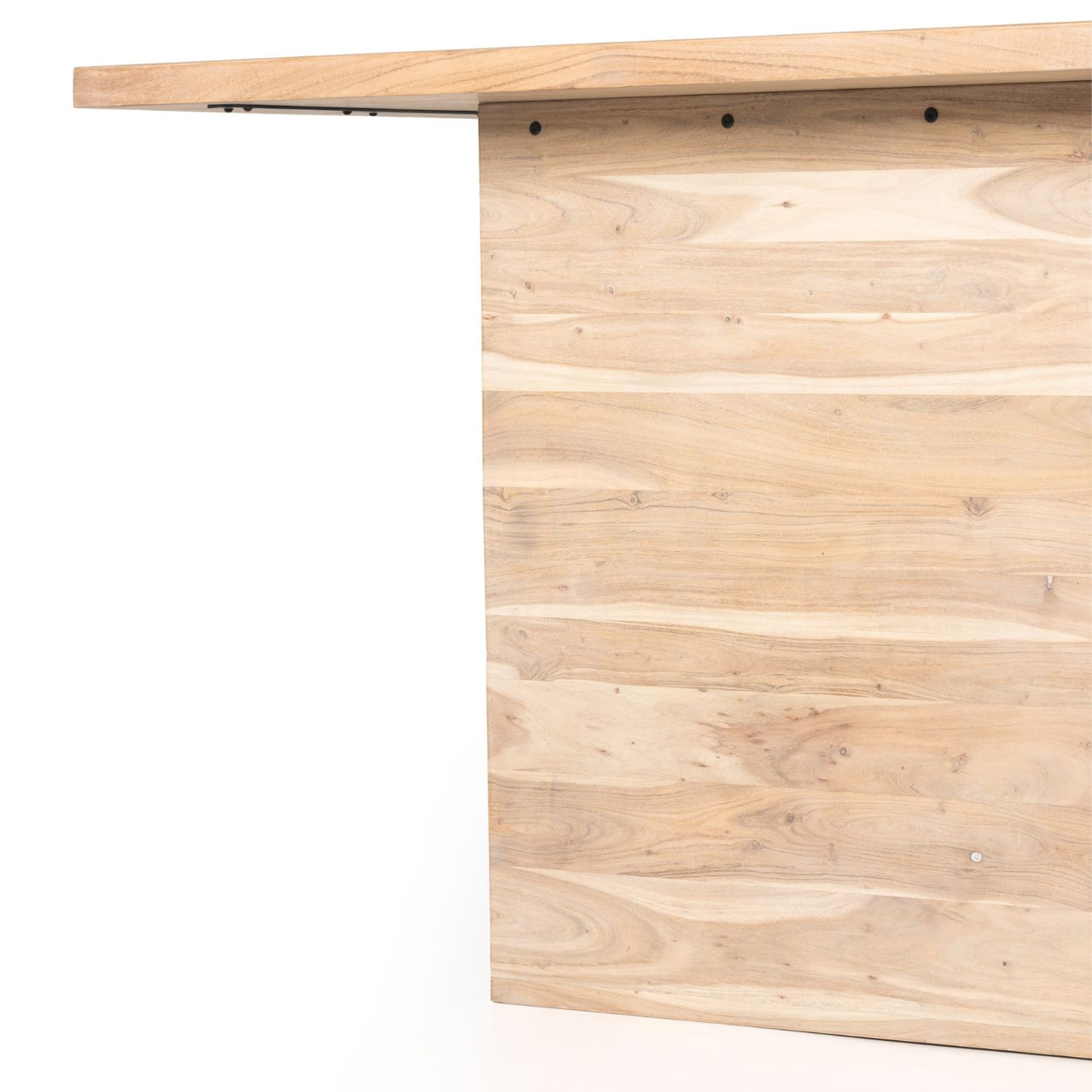 Yvonne Whitewash Acacia Wood Bar Height Table 66" Zin Home