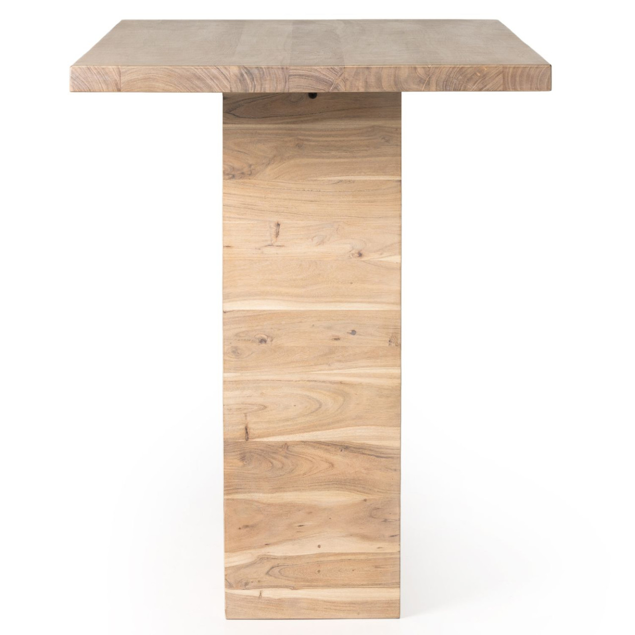 Yvonne Whitewash Acacia Wood Bar Height Table 66" Zin Home