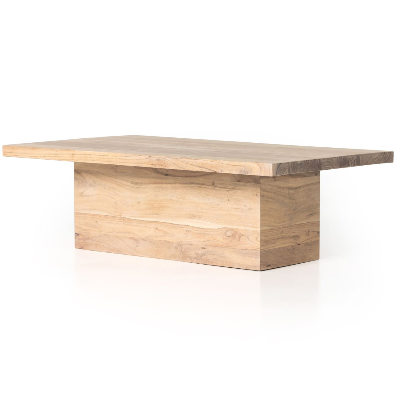 Yvonne Whitewash Acacia Wood Coffee Table 53