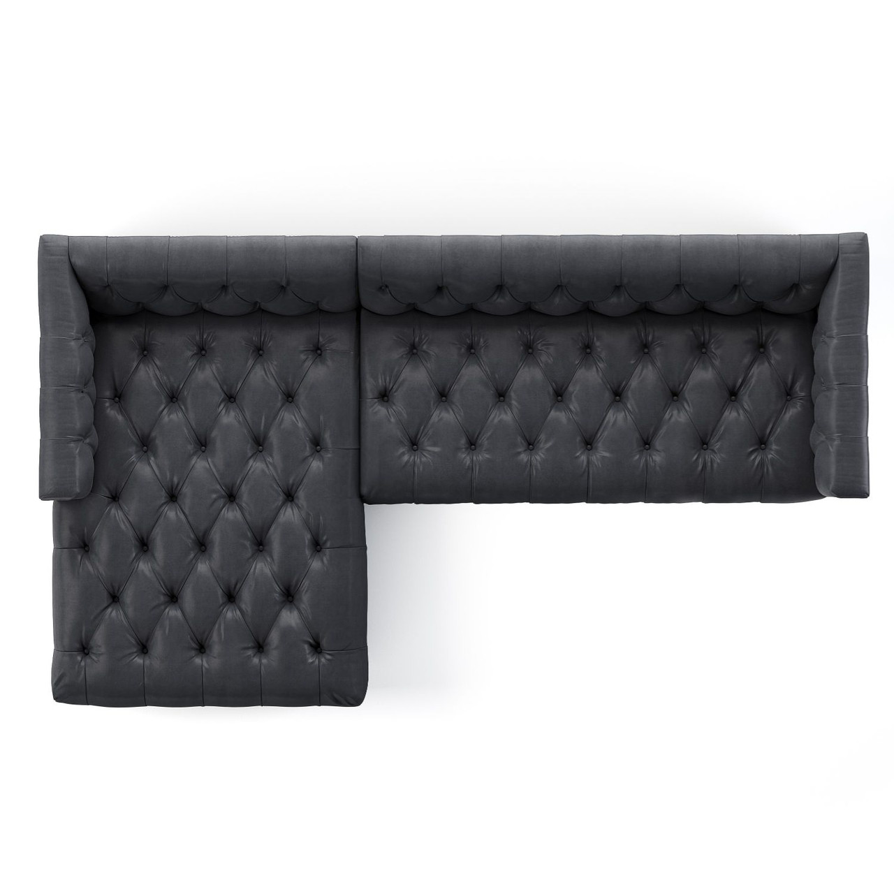 Maxx Rustic Black Leather Sectional LAF 109