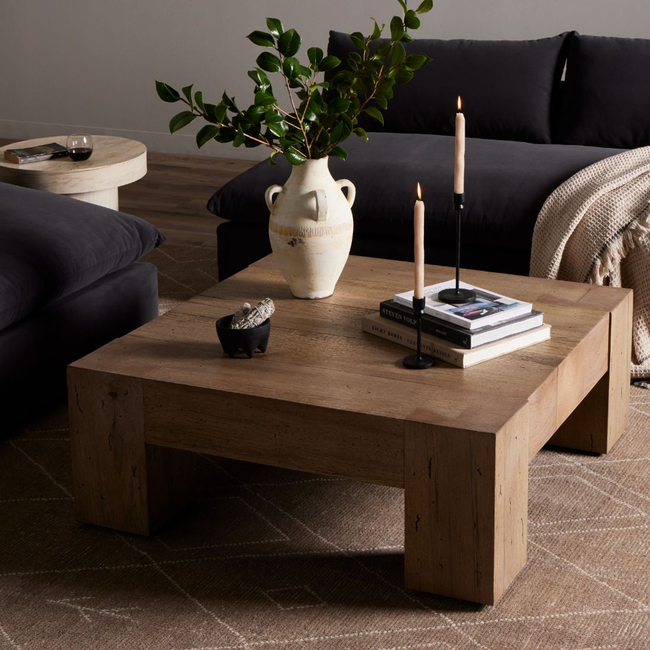 Reclaimed Wood Storage Trunk 40 Square Coffee Table