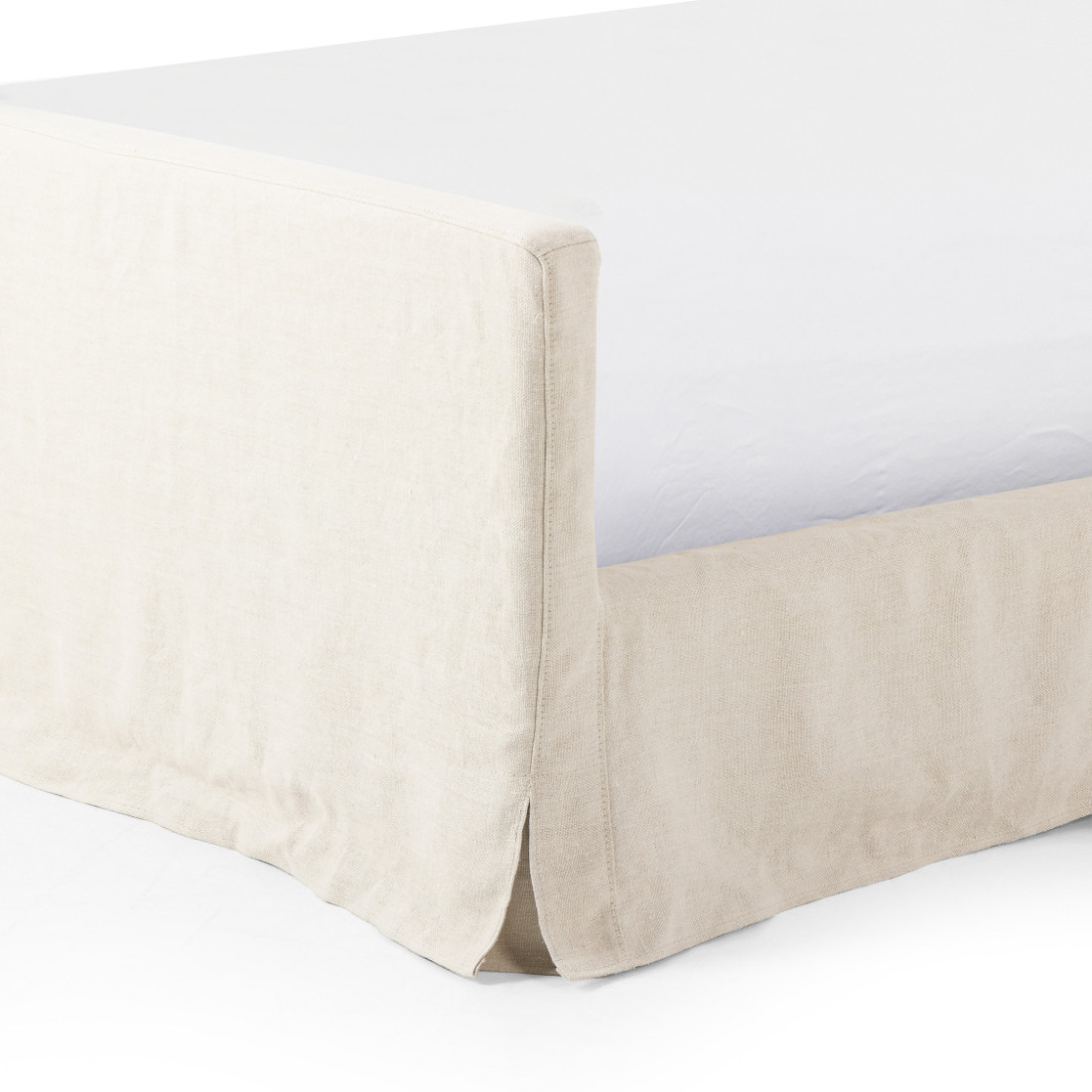 Daphne Natural Belgian Linen Slipcovered Queen Bed Zin Home
