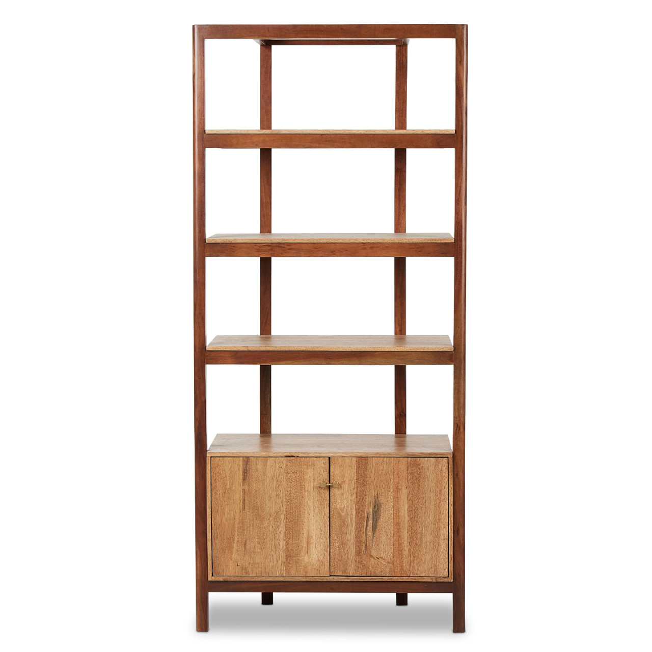 Reza Modern Wood Bookcase with Cabinets 42