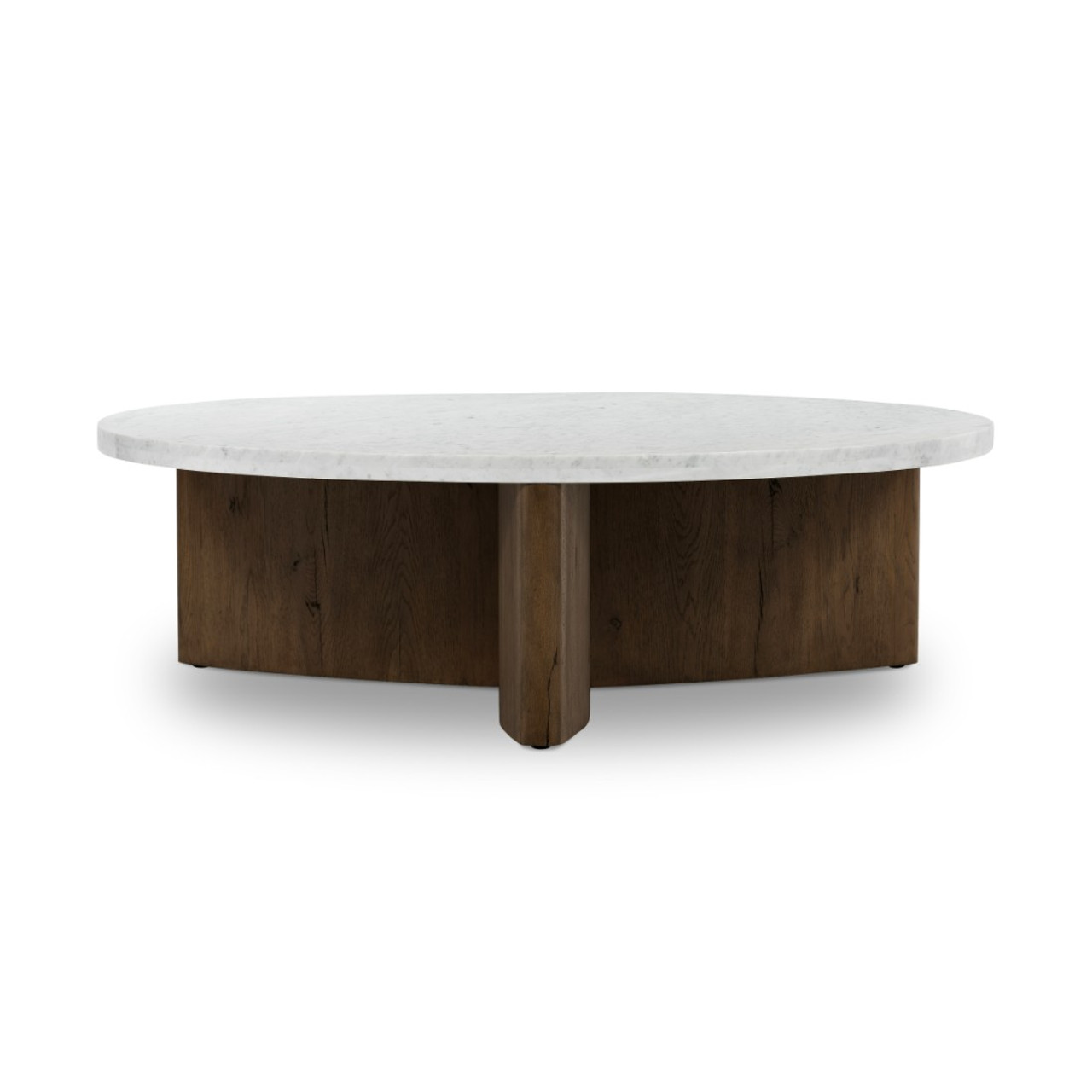 Toli Italian Marble Top Round Coffee Table 50" | Zin Home