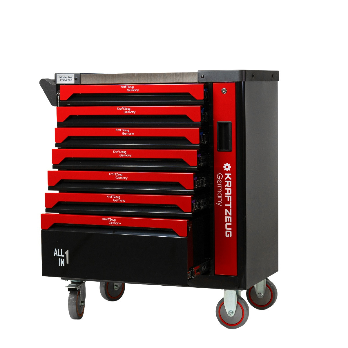 クロエ　アリス　レッド 251 Piece Tool Cabinet Complete With Tools, 7 Drawer Red Tool Chest