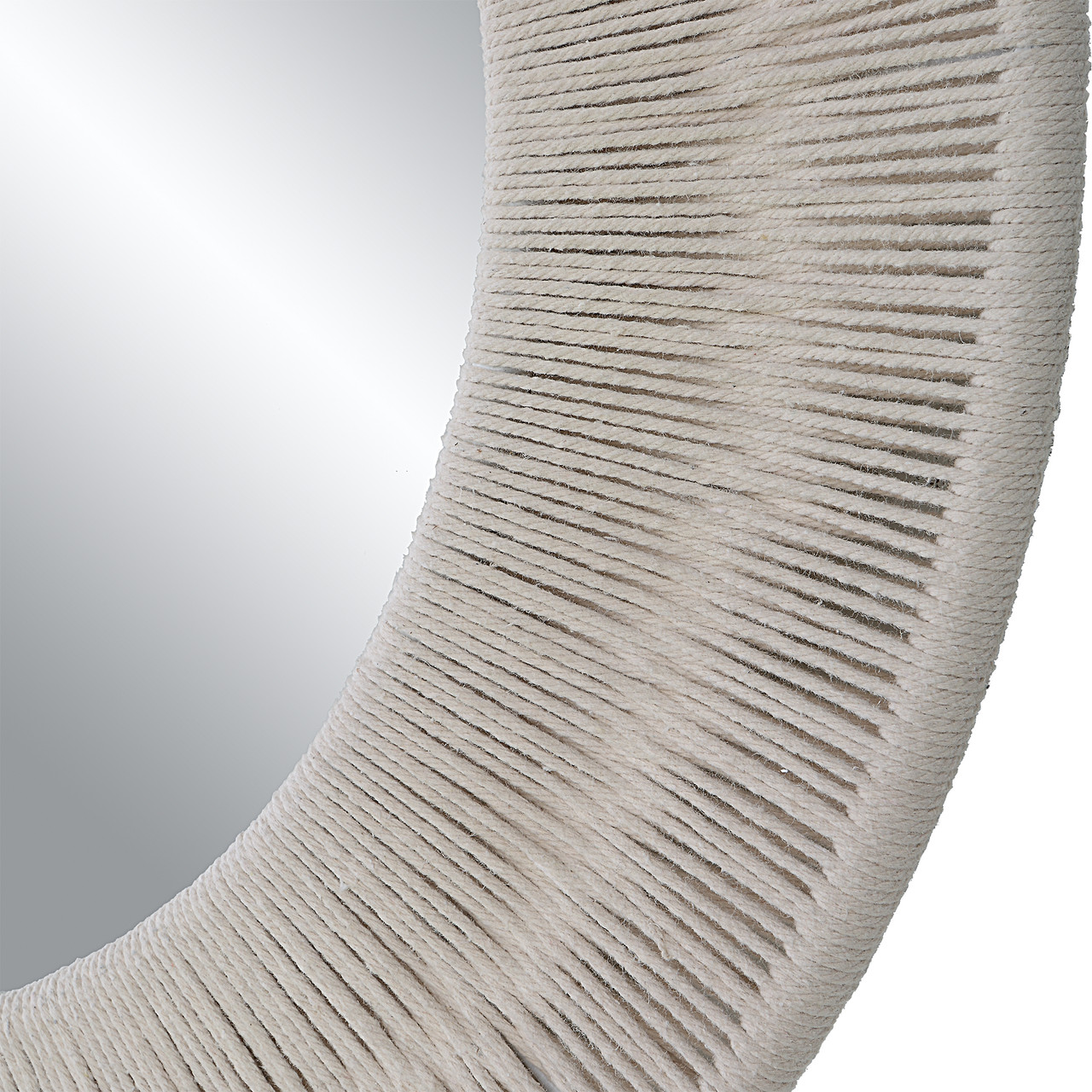 Uttermost Sailor's Knot White Small Round Mirror | Zin Home