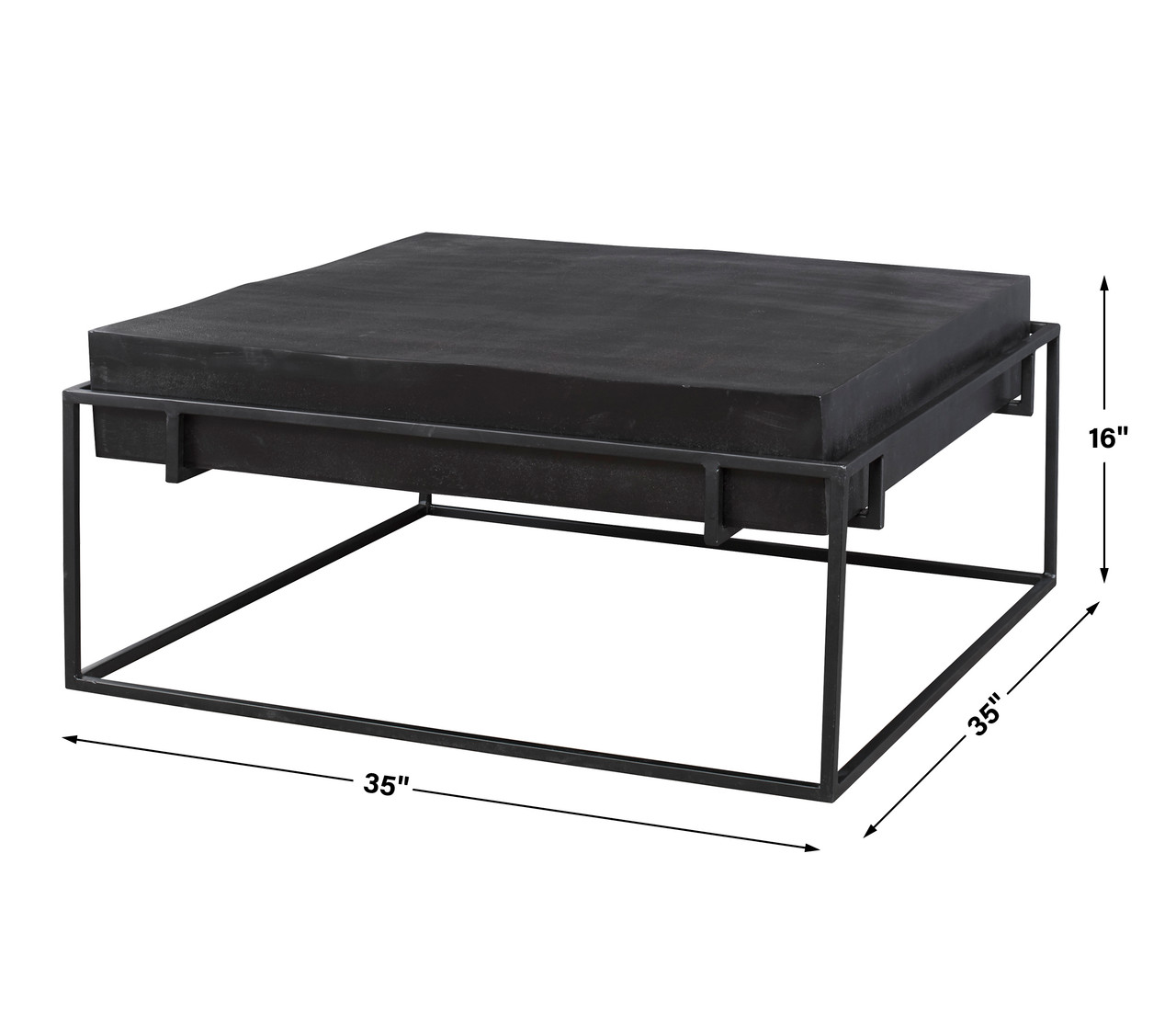 Uttermost Telone Modern Black Coffee Table Zin Home