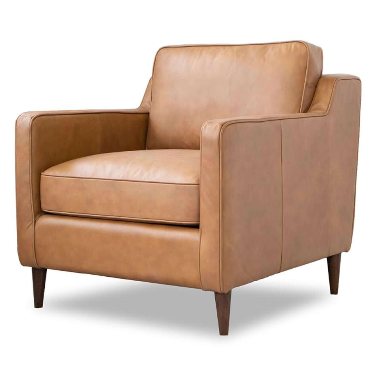Cooper Tan Leather Lounge Chair| Zin Home