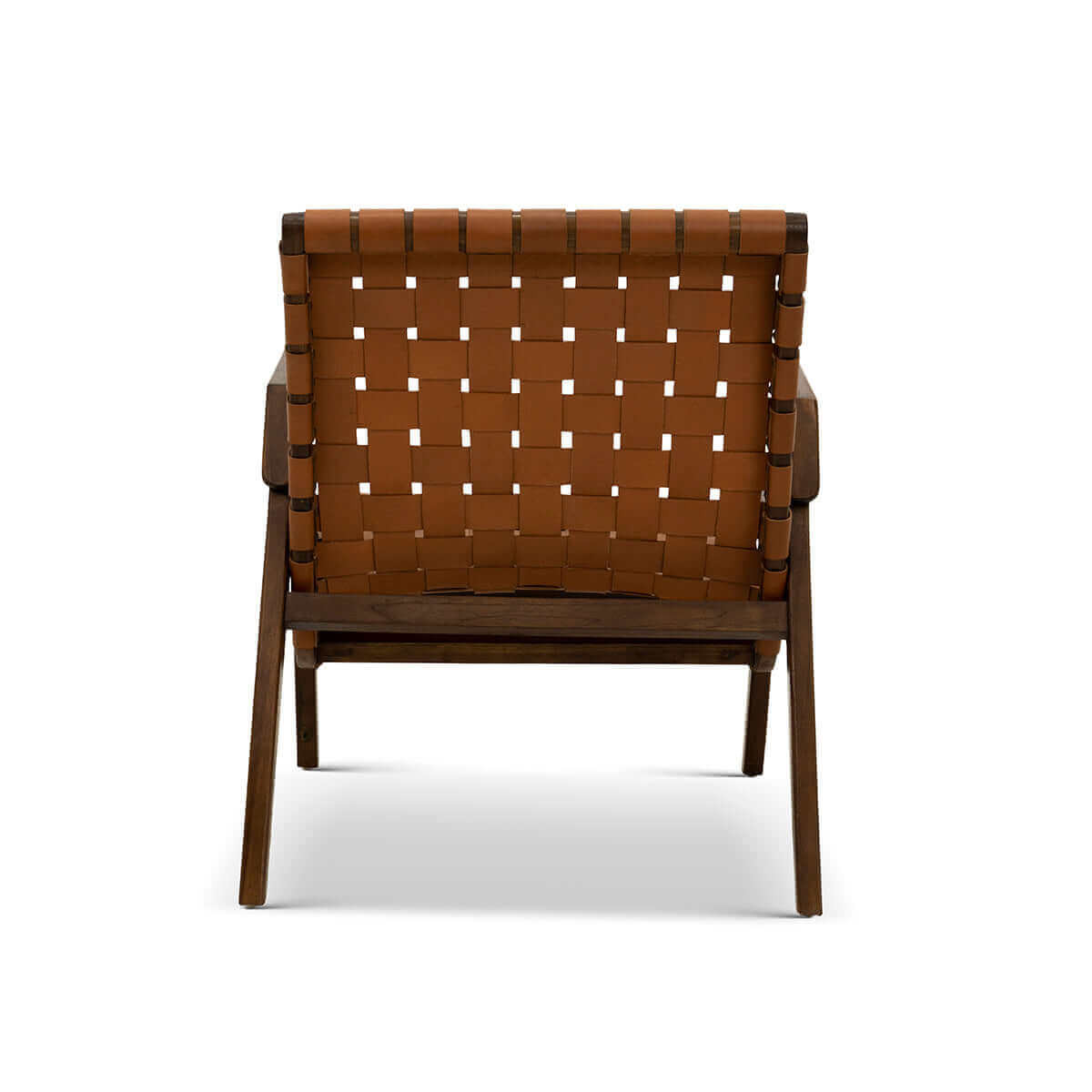 TEAK & LEATHER DINIG CHAIR② David Genuine Leather Teak Lounge Chair| Zin Home