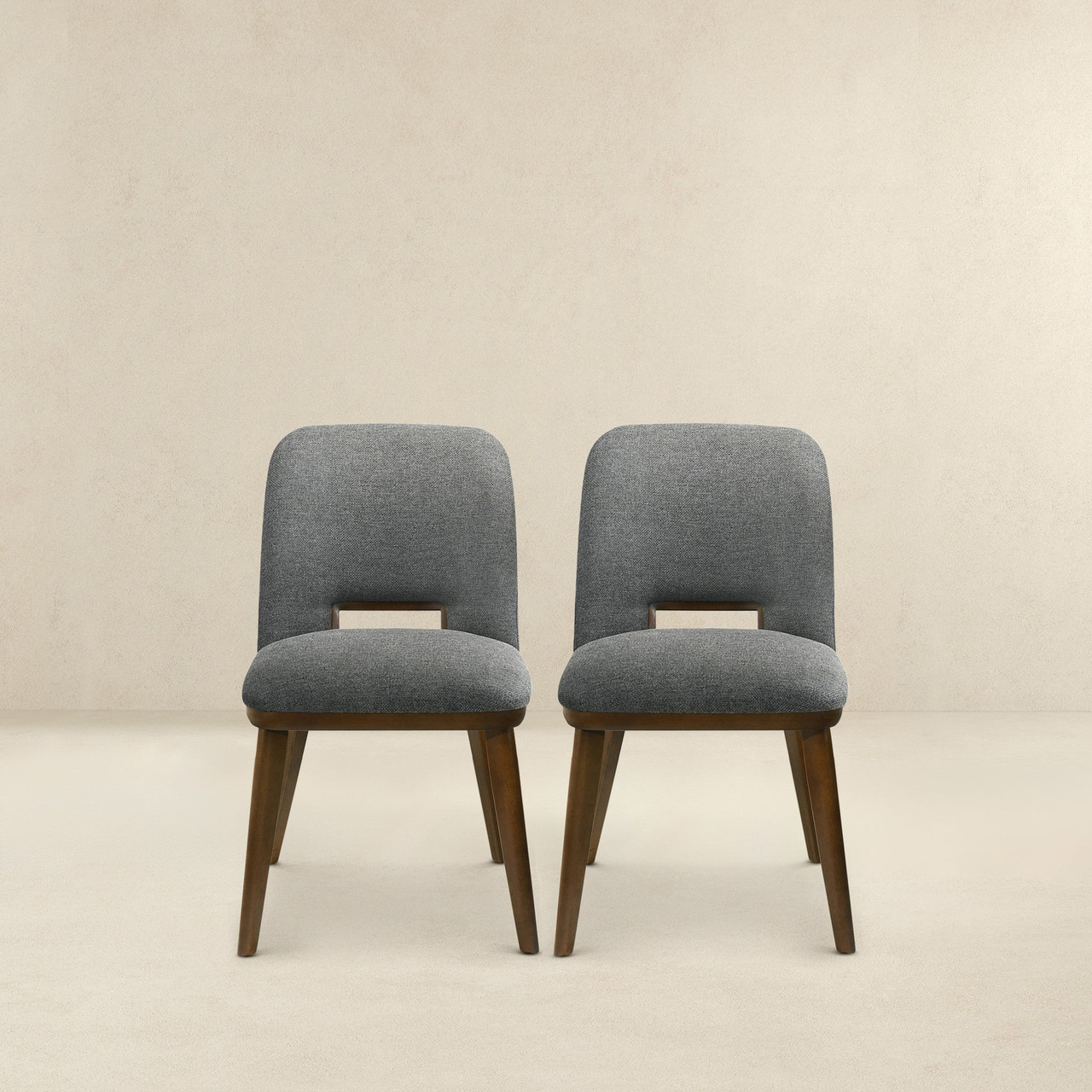 Blake Dark Grey Fabric Dining Chair (Set Of 2)| Zin Home